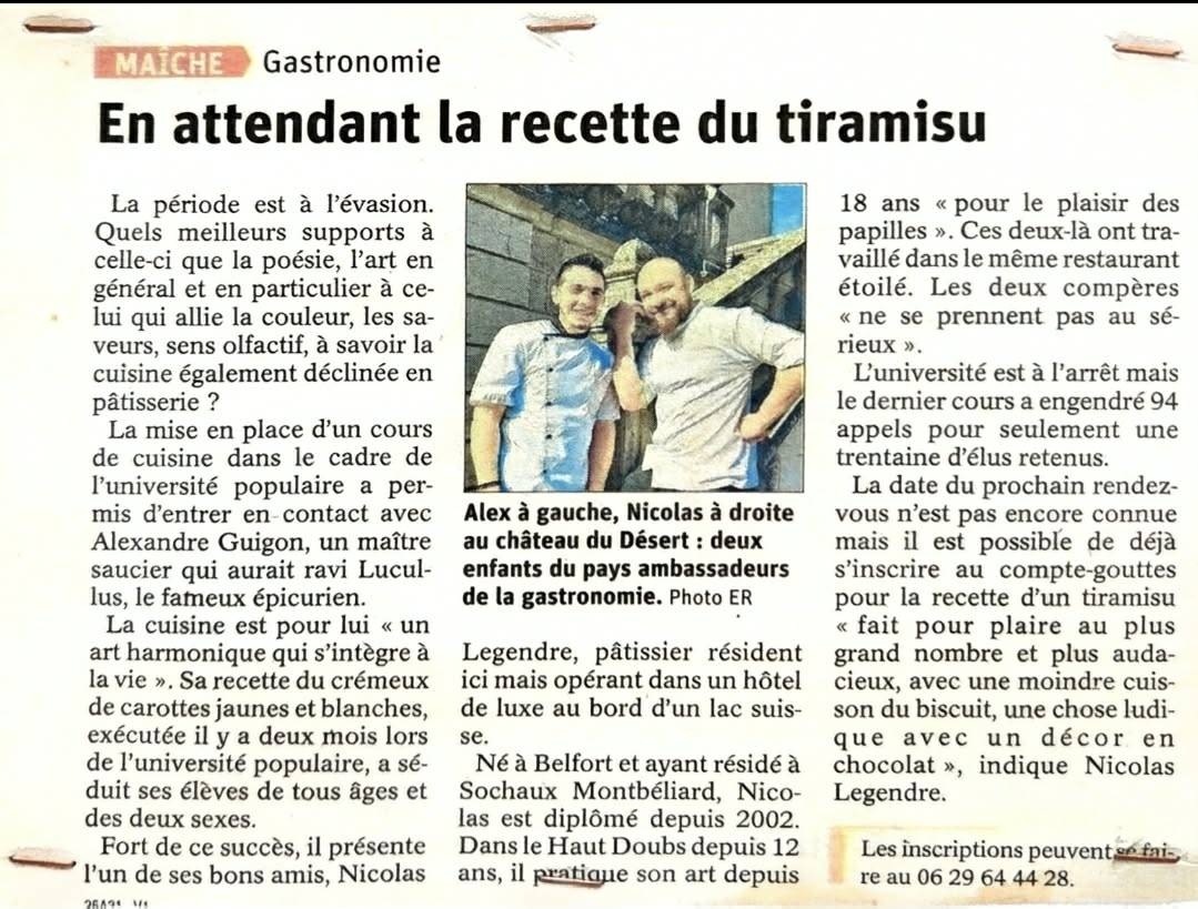 Presse - Le Saint Hippolyte - Restaurant Pays de Montbéliard - Restaurant Saint Hippolyte 25 - Restaurant Saint Hippolyte - Restaurant Doubs