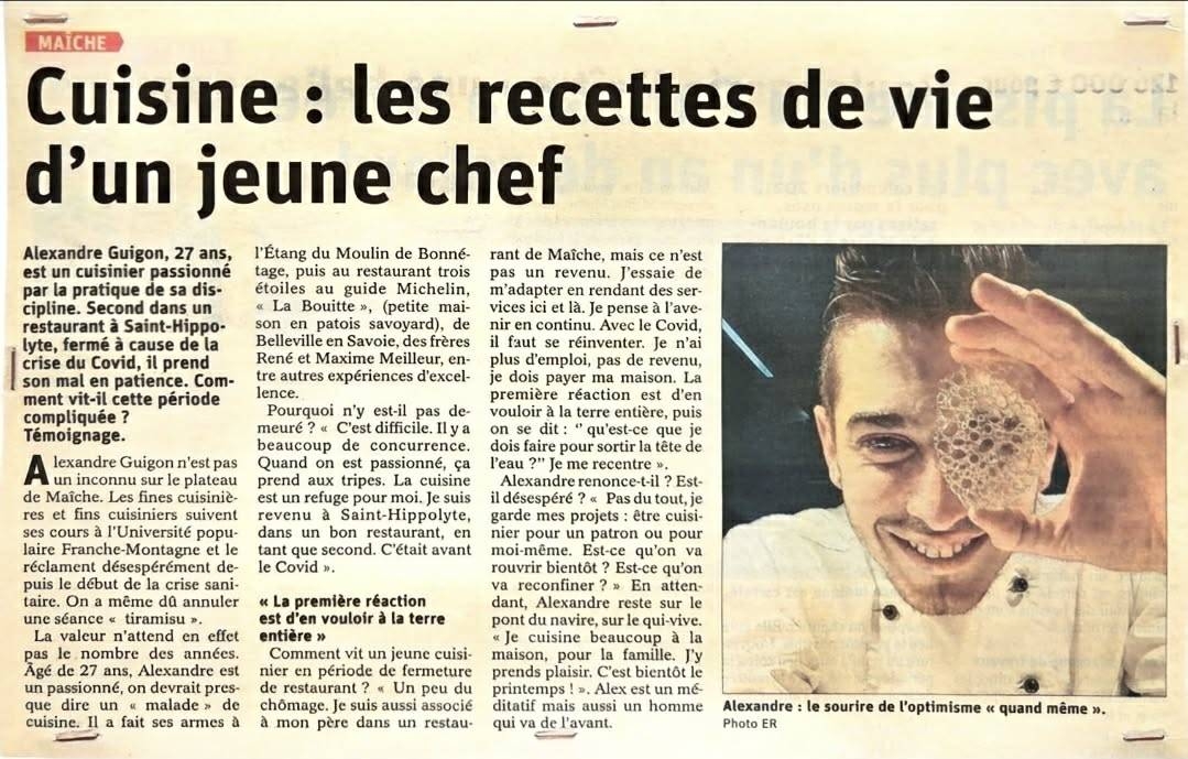 Presse - Le Saint Hippolyte - Restaurant Pays de Montbéliard - Restaurant Saint Hippolyte 25 - Restaurant Saint Hippolyte - Restaurant Saint-Hippolyte