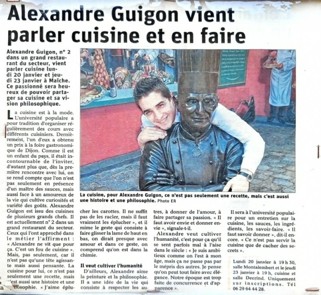 Presse - Le Saint Hippolyte - Restaurant Pays de Montbéliard - Restaurant Saint Hippolyte 25 - Restaurant Saint Hippolyte - restaurant sympa SAINT-HIPPOLYTE